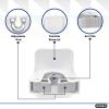 image:imageSuperio Mop and Broom Holder Set of 4 Single Piece Hooks White Plastic Wall Mount Cleaning Storage Tool Organizer HeavyDuty Hook for Kitchen Closet Garage and OfficePlastic
