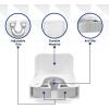 image:imageSuperio Mop and Broom Holder Set of 4 Single Piece Hooks White Plastic Wall Mount Cleaning Storage Tool Organizer HeavyDuty Hook for Kitchen Closet Garage and OfficePlastic
