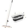 image:imageSuperio SelfWringing Microfiber Cleaning Mop with HandsFree Wringing Blade and Reusable amp Washable 8 x 45 Microfiber Mopping Pad for Home Kitchen Bathroom StreakFree Cleaning2 Pack