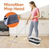 image:imageSuperio SelfWringing Microfiber Cleaning Mop with HandsFree Wringing Blade and Reusable amp Washable 8 x 45 Microfiber Mopping Pad for Home Kitchen Bathroom StreakFree Cleaning2 Pack