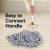 image:imageSuperio String Microfiber Mop with 3Part Stainless Steel Handle amp 10L Fold N Go Collapsible Bucket with Wheels  HeavyDuty Floor Cleaning Set with Hanging Loop  Grey