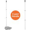 image:imageSuperio String Microfiber Mop with HeavyDuty 3Part Stainless Steel Handle amp Hanging Loop  Replacement Head for Hardwood Floors  Durable Cleaning Tool Grey