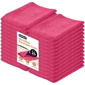 image:imageSuperio Microfiber Squeegee Mopping Towel Extra Large Miracle Cloth 16x 24 Streak Free Microfiber Floor ClothRag for Cleaning House Kitchen BathroomScratch FreeMulti Colored 24 Pack