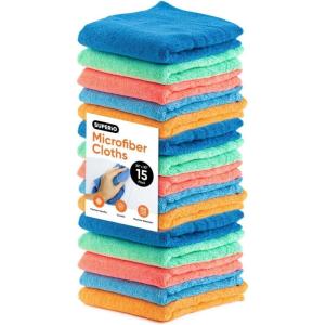 image:imageSuperio Microfiber Squeegee Mopping Towel Extra Large Miracle Cloth Streak Free Floor Cloth 20x30 House Kitchen Bathroom Car Multi Colored 15 Pack