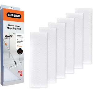 image:imageSuperio Miracle Eraser Mop Refill Head Replacement Miracle Mop Pads 6 Pack18 Pack