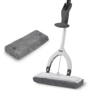 image:imageSuperio Miracle Microfiber SelfWringing Flat Mop with Telescopic Handle amp Replacement Pad  Lightweight HeavyDuty Mop for Hardwood Tile Laminate amp Walls  GreyMop with Replacement Pad