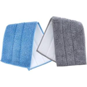 image:imageSuperio Miracle Mop Set 2 Pack Microfiber Flat Mop Wet and Dust Mop for Vinyl Plank Hardwood Laminate Tile Flooring Wall with Aluminum Telescopic Handle and Microfiber Mop Pad BlueMop  Dust Pads