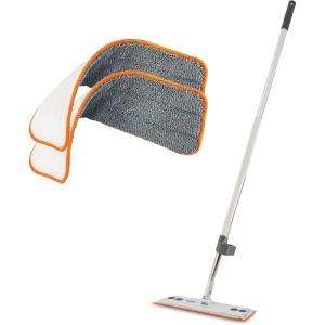 image:imageSuperio SelfWringing Microfiber Cleaning Mop with HandsFree Wringing Blade and 2Pack Reusable amp Washable 8 x 45 Microfiber Mopping Pad for Home Kitchen Bathroom StreakFree Cleaning
