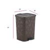 image:imageSuperio Small Pedal Stepon Trash Can with Lid Brown Lace Design 27 Qt for Bedrooms Bathrooms and Office