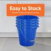 image:imageSuperio 4Pack Plastic Cleaning Bucket for Home 2 Gallon Pail for Mopping with Large Spout  Bucket for Floor Mopping Car Wash  Bowls for Camping FishingBlue