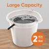 image:imageSuperio 4Pack Plastic Cleaning Bucket for Home 2 Gallon Pail for Mopping with Large Spout  Bucket for Floor Mopping Car Wash  Bowls for Camping FishingGray