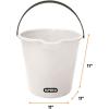image:imageSuperio 4Pack Plastic Cleaning Bucket for Home 2 Gallon Pail for Mopping with Large Spout  Bucket for Floor Mopping Car Wash  Bowls for Camping FishingGray