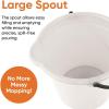 image:imageSuperio 4Pack Plastic Cleaning Bucket for Home 2 Gallon Pail for Mopping with Large Spout  Bucket for Floor Mopping Car Wash  Bowls for Camping FishingGray