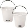 image:imageSuperio 4Pack Plastic Cleaning Bucket for Home 2 Gallon Pail for Mopping with Large Spout  Bucket for Floor Mopping Car Wash  Bowls for Camping FishingGray