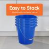 image:imageSuperio 4Pack Plastic Cleaning Bucket for Home 2 Gallon Pail for Mopping with Large Spout  Bucket for Floor Mopping Car Wash  Bowls for Camping FishingBlue