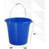 image:imageSuperio 4Pack Plastic Cleaning Bucket for Home 2 Gallon Pail for Mopping with Large Spout  Bucket for Floor Mopping Car Wash  Bowls for Camping FishingBlue