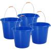 image:imageSuperio 4Pack Plastic Cleaning Bucket for Home 2 Gallon Pail for Mopping with Large Spout  Bucket for Floor Mopping Car Wash  Bowls for Camping FishingBlue