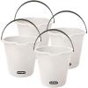 image:imageSuperio 4Pack Plastic Cleaning Bucket for Home 2 Gallon Pail for Mopping with Large Spout  Bucket for Floor Mopping Car Wash  Bowls for Camping FishingGray
