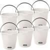 image:imageSuperio 4Pack Plastic Cleaning Bucket for Home 2 Gallon Pail for Mopping with Large Spout  Bucket for Floor Mopping Car Wash  Bowls for Camping FishingGray