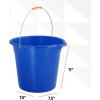 image:imageSuperio 4Pack Plastic Cleaning Bucket for Home 2 Gallon Pail for Mopping with Large Spout  Bucket for Floor Mopping Car Wash  Bowls for Camping FishingBlue