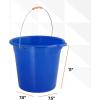 image:imageSuperio 4Pack Plastic Cleaning Bucket for Home 2 Gallon Pail for Mopping with Large Spout  Bucket for Floor Mopping Car Wash  Bowls for Camping FishingBlue