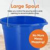 image:imageSuperio 4Pack Plastic Cleaning Bucket for Home 2 Gallon Pail for Mopping with Large Spout  Bucket for Floor Mopping Car Wash  Bowls for Camping FishingBlue