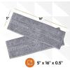 image:imageSuperio Microfiber Mop Pads Refill Miracle Mop Dust Mop Replacement Head 16 Inch Damp Mop Refill for Flat Mop Set with VelcroGrey 6 pack