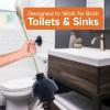 image:imageSuperio Toilet Brush with Lip and Plunger Set Bathroom Bowl Brush with Pan and Plunger Beige