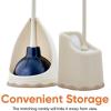 image:imageSuperio Toilet Brush with Lip and Plunger Set Bathroom Bowl Brush with Pan and Plunger Beige
