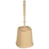 image:imageSuperio Wicker Bathroom Set  60L Laundry Hamper 12qt Step Trash Can Toilet Brush and Holder  Matching Toilet Set BasketWeave Design 3 Pack Beige