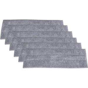 image:imageSuperio Microfiber Mop Pads Refill Miracle Mop Dust Mop Replacement Head 16 Inch Damp Mop Refill for Flat Mop Set with VelcroGrey 6 pack