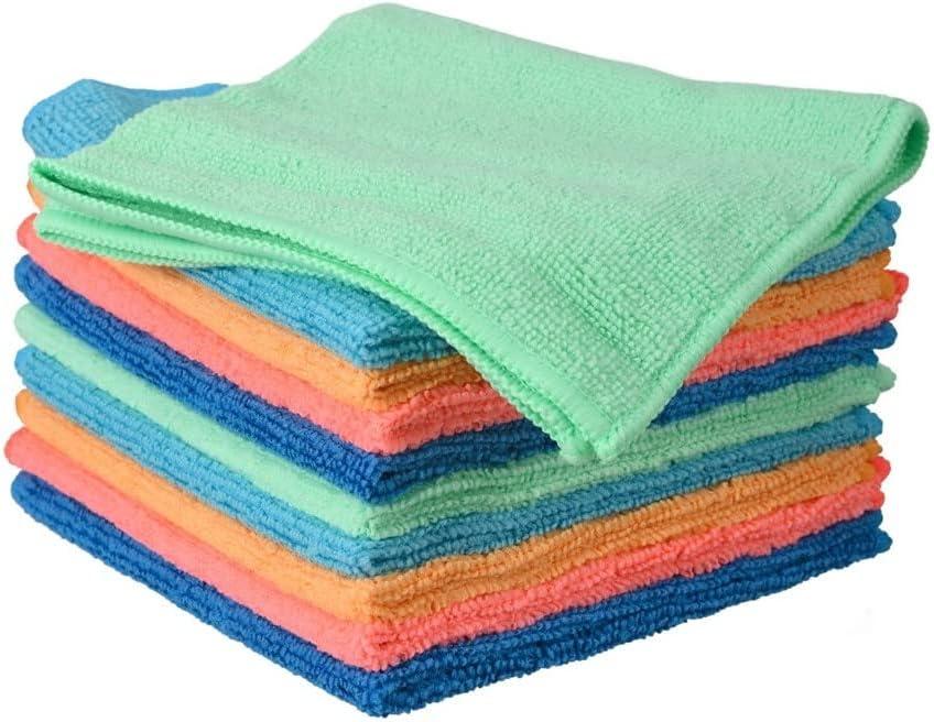 image:imageSuperio Microfiber Cleaning Cloths ColorCoded for Easy Organization UltraSoft Durable MultiPurpose Cloths for Bathroom Kitchen Windows Furniture Electronics Multi 18 Pack