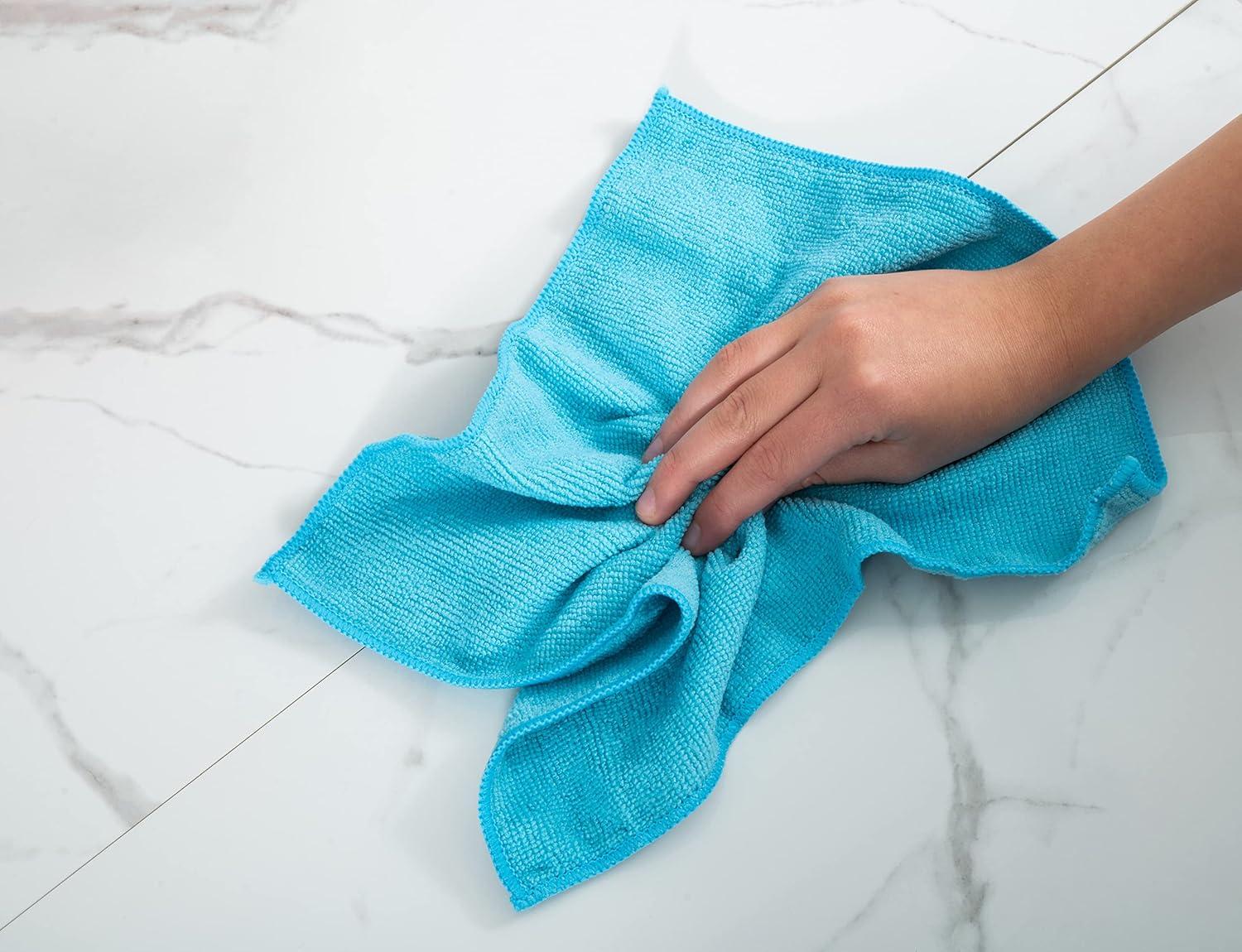 image:imageSuperio Microfiber Cleaning Cloths ColorCoded for Easy Organization UltraSoft Durable MultiPurpose Cloths for Bathroom Kitchen Windows Furniture Electronics Multi 72 Pack