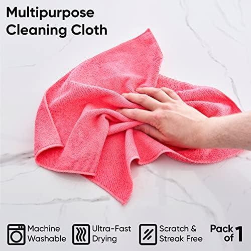 image:imageSuperio Microfiber Cleaning Cloths ColorCoded for Easy Organization UltraSoft Durable MultiPurpose Cloths for Bathroom Kitchen Windows Furniture Electronics PinkBlueYellowPinkblueyellow