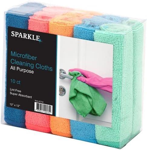 image:imageSuperio Microfiber Cleaning Cloths ColorCoded for Easy Organization UltraSoft Durable MultiPurpose Cloths for Bathroom Kitchen Windows Furniture Electronics Multi 18 Pack