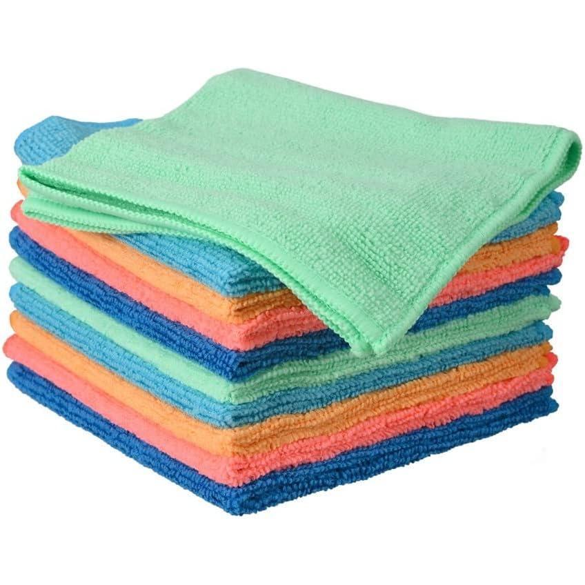 image:imageSuperio Microfiber Cleaning Cloths ColorCoded for Easy Organization UltraSoft Durable MultiPurpose Cloths for Bathroom Kitchen Windows Furniture Electronics PinkBlueYellowMulticolor