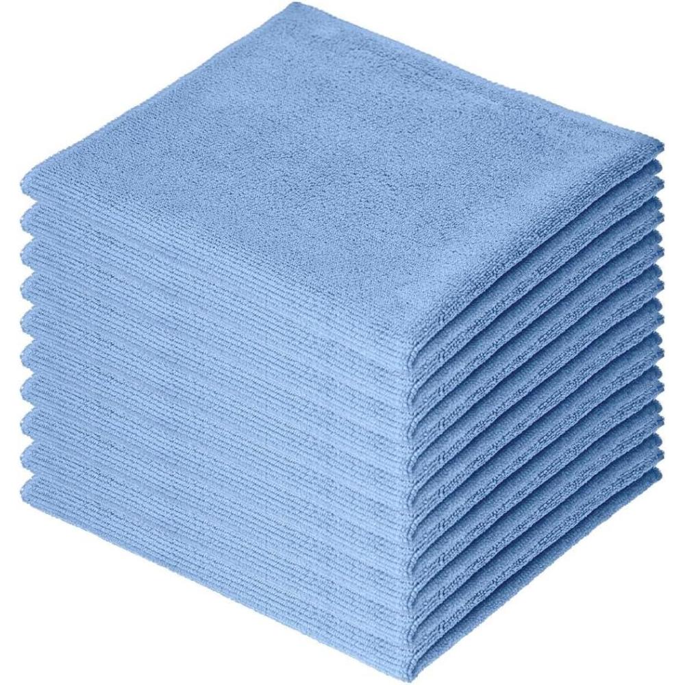 image:imageSuperio Microfiber Cleaning Cloths ColorCoded for Easy Organization UltraSoft Durable MultiPurpose Cloths for Bathroom Kitchen Windows Furniture Electronics Blue 10 Pack