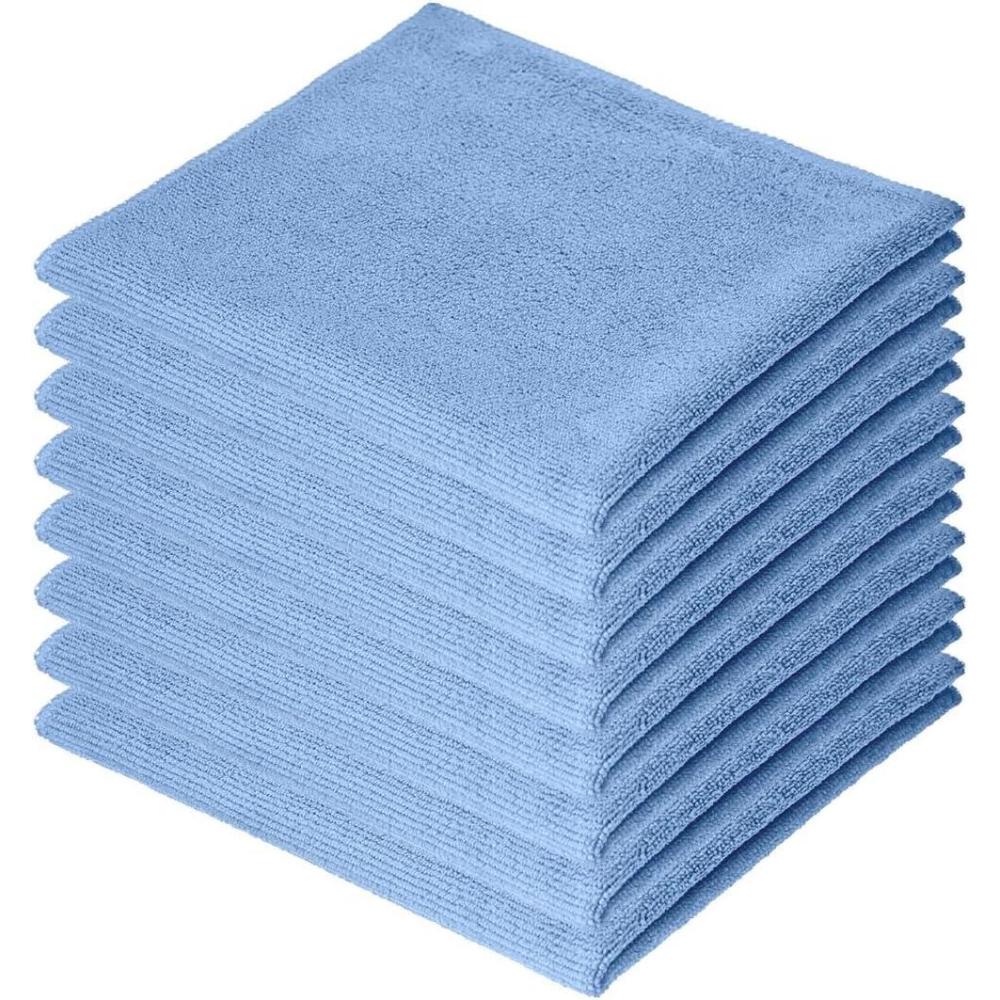 image:imageSuperio Microfiber Cleaning Cloths ColorCoded for Easy Organization UltraSoft Durable MultiPurpose Cloths for Bathroom Kitchen Windows Furniture Electronics Blue 8 Pack