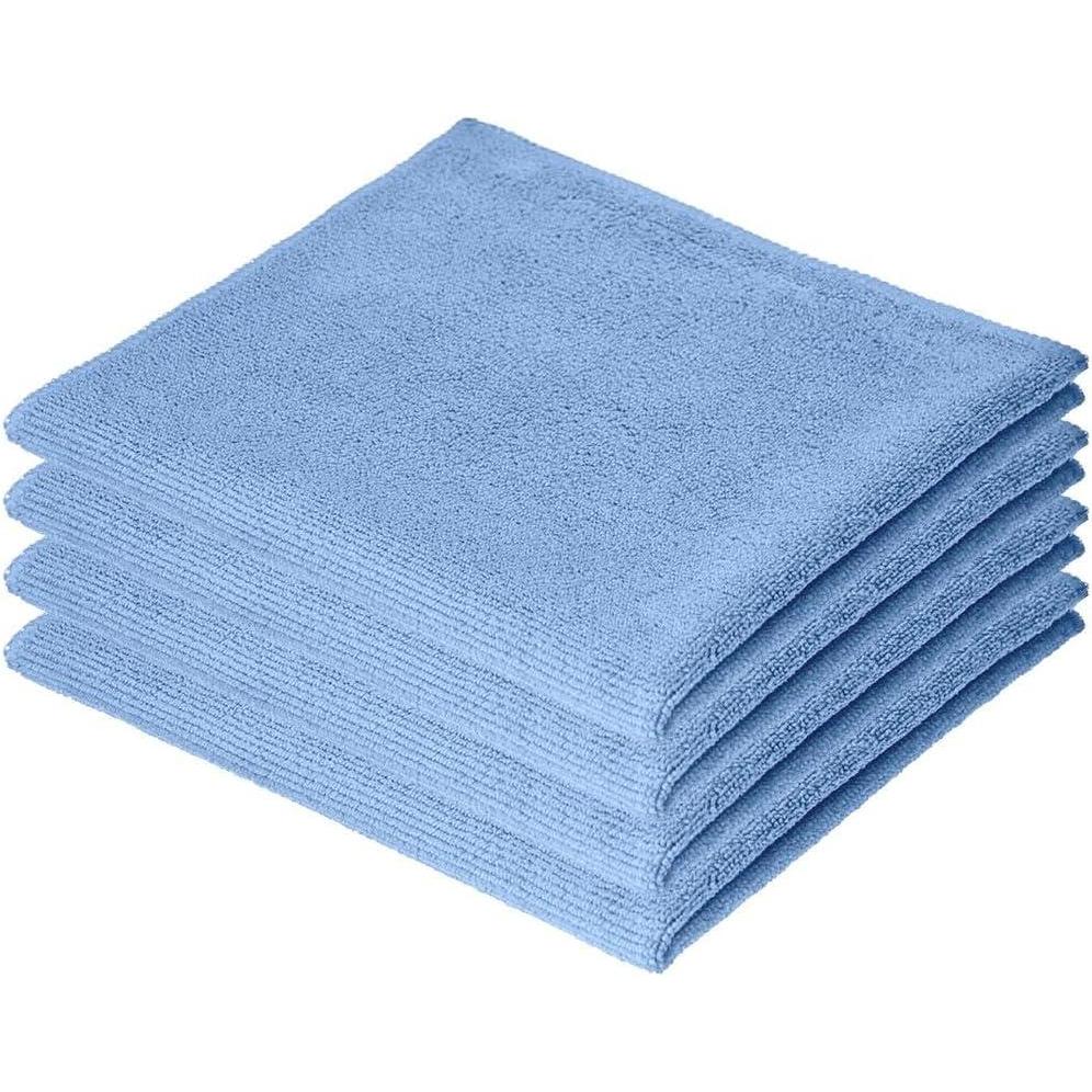 image:imageSuperio Microfiber Cleaning Cloths ColorCoded for Easy Organization UltraSoft Durable MultiPurpose Cloths for Bathroom Kitchen Windows Furniture Electronics Blue 4 Pack
