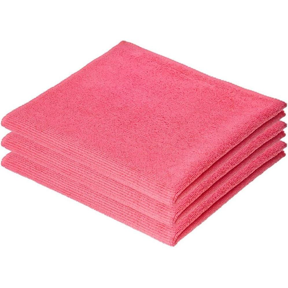 image:imageSuperio Microfiber Cleaning Cloths ColorCoded for Easy Organization UltraSoft Durable MultiPurpose Cloths for Bathroom Kitchen Windows Furniture Electronics Pink 3 Pack