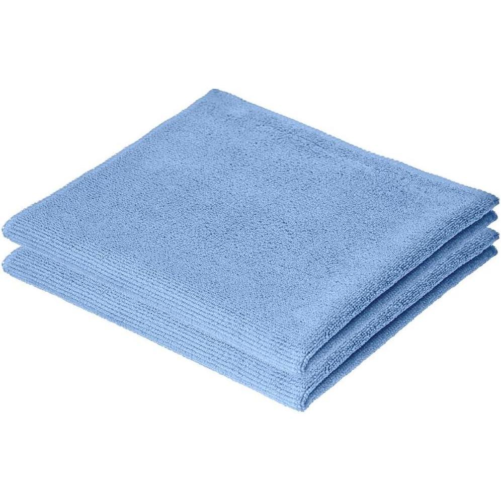 image:imageSuperio Microfiber Cleaning Cloths ColorCoded for Easy Organization UltraSoft Durable MultiPurpose Cloths for Bathroom Kitchen Windows Furniture Electronics Blue 2 Pack