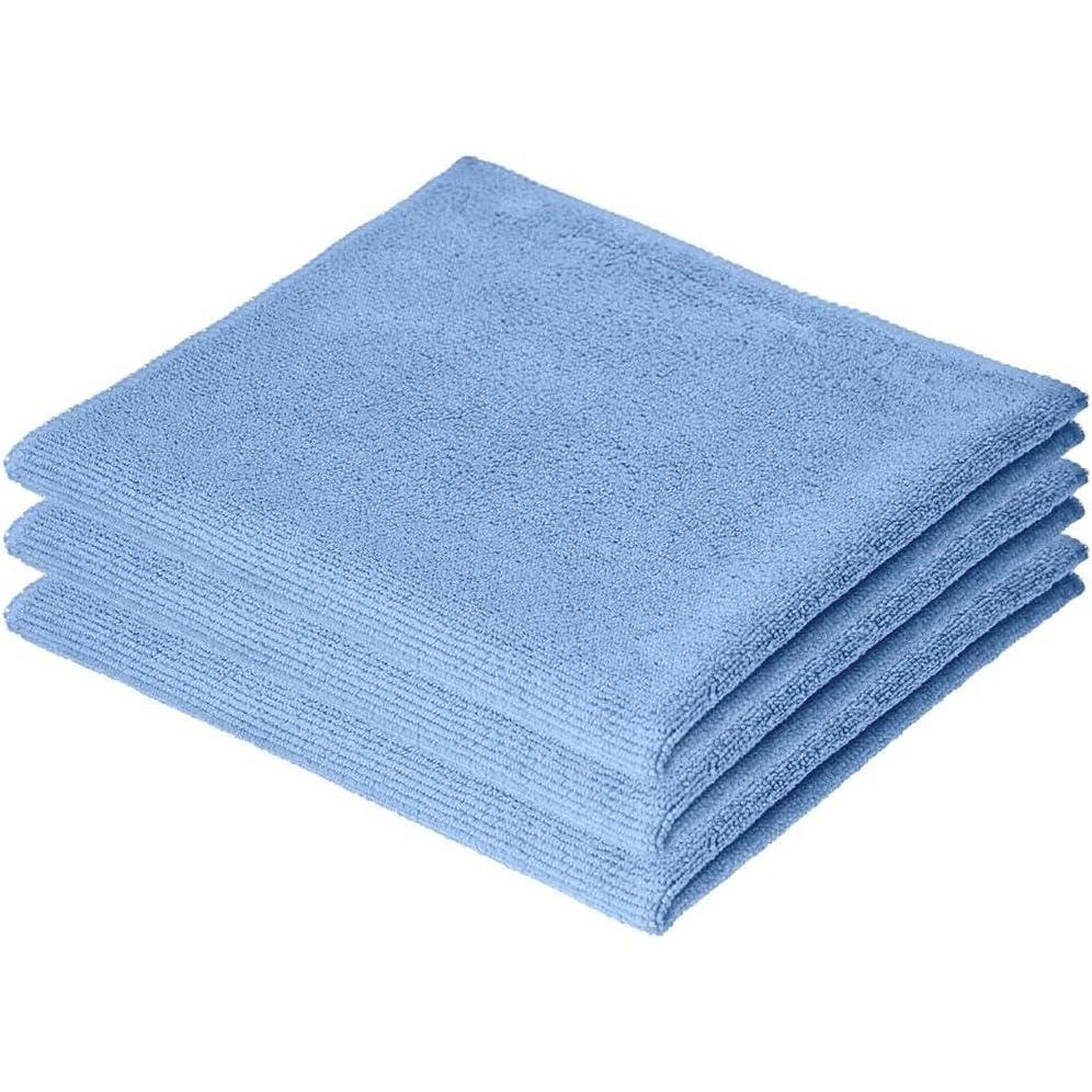 image:imageSuperio Microfiber Cleaning Cloths ColorCoded for Easy Organization UltraSoft Durable MultiPurpose Cloths for Bathroom Kitchen Windows Furniture Electronics Blue 3 Pack