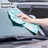 image:imageMicrofiber Glass and Mirror Cleaning Cloths4 Pack 14x16inch Large Blue  Green Towels  Window Windshield PC amp TV Screens Tablets Dishes Camera Lenses  no Lint or Streak no Detergen