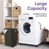 image:imagePlastic Laundry Hamper with Lid Laundry Hamper Basket Brown Tall Cloths Hamper Organizer with Cutout Handles Space Saving for Laundry Room Bedroom Bathroom Wicker Design 60 LiterBrown
