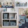 image:imageSuperio 2 Pack Plastic Stackable Organizer Boxes with Lids Storage Bins for Shelf Closet Desk Pantry Home Office Bathroom Vanity Playroom Toy Shop Clothes Cosmetics Stationery Blue
