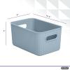 image:imageSuperio 2 Pack Plastic Stackable Organizer Boxes with Lids Storage Bins for Shelf Closet Desk Pantry Home Office Bathroom Vanity Playroom Toy Shop Clothes Cosmetics Stationery Blue