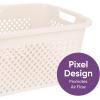 image:imageSuperio 2Pack Gradient Hamper with Lid  60L Modern Design Perforated Slim amp Sturdy Ergonomic Handles  CreamLaundry Basket