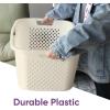 image:imageSuperio 2Pack Gradient Hamper with Lid  60L Modern Design Perforated Slim amp Sturdy Ergonomic Handles  CreamLaundry Basket
