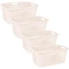 image:imageSuperio 2Pack Gradient Hamper with Lid  60L Modern Design Perforated Slim amp Sturdy Ergonomic Handles  CreamLaundry Basket