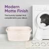 image:imageSuperio 2Pack Gradient Hamper with Lid  60L Modern Design Perforated Slim amp Sturdy Ergonomic Handles  CreamLaundry Basket
